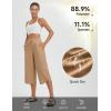 imageBALEAF Womens Capri Pants Plus Size Capris Running Athletic Wide Leg Quick Dry Workout UPF 50 Hiking Casual LooseBrown