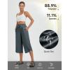 imageBALEAF Womens Capri Pants Plus Size Capris Running Athletic Wide Leg Quick Dry Workout UPF 50 Hiking Casual LooseDark Gray