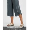 imageBALEAF Womens Capri Pants Plus Size Capris Running Athletic Wide Leg Quick Dry Workout UPF 50 Hiking Casual LooseDark Gray
