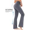 imageBALEAF Womens Cotton Flare Yoga Pants High Waisted Bootcut Bell Bottom Leggings Dressy Work Office TrousersSmooth Comfy Softgrey