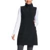 imageBALEAF Womens Fleece Dress Sweatshirt Tunic Long Quarter Zip Pullover Polar Winter Dress Cover Ups Pocket02black