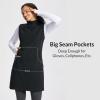 imageBALEAF Womens Fleece Dress Sweatshirt Tunic Long Quarter Zip Pullover Polar Winter Dress Cover Ups Pocket02black
