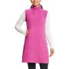imageBALEAF Womens Fleece Dress Sweatshirt Tunic Long Quarter Zip Pullover Polar Winter Dress Cover Ups PocketPink