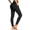 imageBALEAF Womens Leggings with Pockets Black Tummy Control Workout High Waisted Athletic 78 Ultra Soft Gym Yoga Ankle PantsBlack