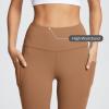 imageBALEAF Womens Leggings with Pockets Black Tummy Control Workout High Waisted Athletic 78 Ultra Soft Gym Yoga Ankle PantsCaramel Caf