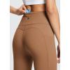 imageBALEAF Womens Leggings with Pockets Black Tummy Control Workout High Waisted Athletic 78 Ultra Soft Gym Yoga Ankle PantsCaramel Caf