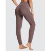 imageBALEAF Womens Leggings with Pockets Black Tummy Control Workout High Waisted Athletic 78 Ultra Soft Gym Yoga Ankle PantsDark Brown