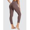 imageBALEAF Womens Leggings with Pockets Black Tummy Control Workout High Waisted Athletic 78 Ultra Soft Gym Yoga Ankle PantsDark Brown