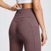 imageBALEAF Womens Leggings with Pockets Black Tummy Control Workout High Waisted Athletic 78 Ultra Soft Gym Yoga Ankle PantsDark Brown