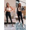 imageBALEAF Womens Leggings with Pockets Black Tummy Control Workout High Waisted Athletic 78 Ultra Soft Gym Yoga Ankle PantsDark Brown