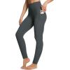 imageBALEAF Womens Leggings with Pockets Black Tummy Control Workout High Waisted Athletic 78 Ultra Soft Gym Yoga Ankle PantsDark Gray