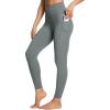 imageBALEAF Womens Leggings with Pockets Black Tummy Control Workout High Waisted Athletic 78 Ultra Soft Gym Yoga Ankle PantsGray