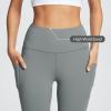 imageBALEAF Womens Leggings with Pockets Black Tummy Control Workout High Waisted Athletic 78 Ultra Soft Gym Yoga Ankle PantsGray