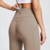 imageBALEAF Womens Leggings with Pockets Black Tummy Control Workout High Waisted Athletic 78 Ultra Soft Gym Yoga Ankle PantsLight Brown