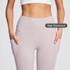 imageBALEAF Womens Leggings with Pockets Black Tummy Control Workout High Waisted Athletic 78 Ultra Soft Gym Yoga Ankle PantsLight Purple