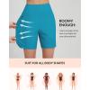 imagebaleaf Womens 7 Swim Board Shorts with Zipper Pockets High Waisted Long Beach Swimming Shorts Modest Swimsuits BottomAqua Blue