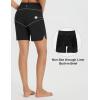 imagebaleaf Womens 7 Swim Board Shorts with Zipper Pockets High Waisted Long Beach Swimming Shorts Modest Swimsuits BottomBlack