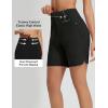 imagebaleaf Womens 7 Swim Board Shorts with Zipper Pockets High Waisted Long Beach Swimming Shorts Modest Swimsuits BottomBlack
