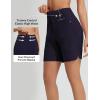 imagebaleaf Womens 7 Swim Board Shorts with Zipper Pockets High Waisted Long Beach Swimming Shorts Modest Swimsuits BottomNavy Blue