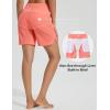 imagebaleaf Womens 7 Swim Board Shorts with Zipper Pockets High Waisted Long Beach Swimming Shorts Modest Swimsuits BottomPink