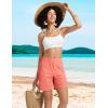 imagebaleaf Womens 7 Swim Board Shorts with Zipper Pockets High Waisted Long Beach Swimming Shorts Modest Swimsuits BottomPink