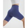 imagebaleaf Womens 8quot Biker Shorts Super High Waisted Tummy Control Yoga Workout Gym Short with PocketsNavy Blue