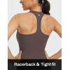 imagebaleaf Womens Racerback Workout Tank Tops Yoga Gym Athletic Running Sleeveless Shirts CamisoleSeal Brown