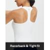 imagebaleaf Womens Racerback Workout Tank Tops Yoga Gym Athletic Running Sleeveless Shirts CamisoleStar White
