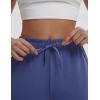 imagebaleaf Womens Yoga Capri Pants with Zipper Pockets Summer Drawstring Capris Joggers Lounge Crop 19quotNavy Blue