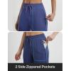 imagebaleaf Womens Yoga Capri Pants with Zipper Pockets Summer Drawstring Capris Joggers Lounge Crop 19quotNavy Blue