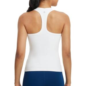 imagebaleaf Womens Racerback Workout Tank Tops Yoga Gym Athletic Running Sleeveless Shirts CamisoleStar White