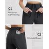 imageBALEAF Womens Golf Shorts 9 Knee Length Stretch Bermuda Long Shorts Belt Loops Pockets Casual Work UPF 50Black