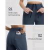 imageBALEAF Womens Golf Shorts 9 Knee Length Stretch Bermuda Long Shorts Belt Loops Pockets Casual Work UPF 50Navy Blue