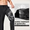 imagebaleaf Mens 32 Hiking Pants Cargo Pockets Lightweight Water Resistant Quick Dry Travel UPF 50 RunningBalck