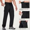 imagebaleaf Mens 32 Hiking Pants Cargo Pockets Lightweight Water Resistant Quick Dry Travel UPF 50 RunningBalck