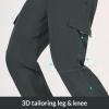 imagebaleaf Mens 32 Hiking Pants Cargo Pockets Lightweight Water Resistant Quick Dry Travel UPF 50 RunningGray