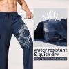 imagebaleaf Mens 32 Hiking Pants Cargo Pockets Lightweight Water Resistant Quick Dry Travel UPF 50 RunningNavy Blue