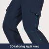 imagebaleaf Mens 32 Hiking Pants Cargo Pockets Lightweight Water Resistant Quick Dry Travel UPF 50 RunningNavy Blue