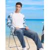 imagebaleaf Mens Sun Protection Swim Shirts Zipper Pocket Rash Guard Shirt Quick Dry Long Sleeve Sun Shirt UPF 50Blue Coconut