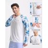 imagebaleaf Mens Sun Protection Swim Shirts Zipper Pocket Rash Guard Shirt Quick Dry Long Sleeve Sun Shirt UPF 50Blue Coconut