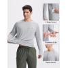 imagebaleaf Mens Sun Protection Swim Shirts Zipper Pocket Rash Guard Shirt Quick Dry Long Sleeve Sun Shirt UPF 50Light Gray