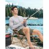 imagebaleaf Mens Sun Protection Swim Shirts Zipper Pocket Rash Guard Shirt Quick Dry Long Sleeve Sun Shirt UPF 50Light Gray