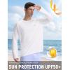 imagebaleaf Mens Sun Protection Swim Shirts Zipper Pocket Rash Guard Shirt Quick Dry Long Sleeve Sun Shirt UPF 50Star White