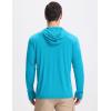 imagebaleaf Mens UPF 50 Sun Protection Hoodie Full Zip Jacket Lightweight Long Sleeve Cooling Shirts Pockets Hiking FishingAqua Blue