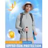 imagebaleaf Mens UPF 50 Sun Protection Hoodie Full Zip Jacket Lightweight Long Sleeve Cooling Shirts Pockets Hiking FishingLight Gray