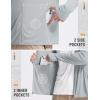 imagebaleaf Mens UPF 50 Sun Protection Hoodie Full Zip Jacket Lightweight Long Sleeve Cooling Shirts Pockets Hiking FishingLight Gray