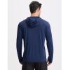 imagebaleaf Mens UPF 50 Sun Protection Hoodie Full Zip Jacket Lightweight Long Sleeve Cooling Shirts Pockets Hiking FishingNavy Blue