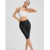 imagebaleaf Womens Capri Leggings with Pockets Knee Length Capris Pants Yoga Workout Exercise for Casual SummerBlack
