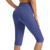 imagebaleaf Womens Capri Leggings with Pockets Knee Length Capris Pants Yoga Workout Exercise for Casual SummerClassic Navy