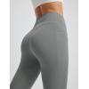 imagebaleaf Womens Capri Leggings with Pockets Knee Length Capris Pants Yoga Workout Exercise for Casual SummerGraphite Gray